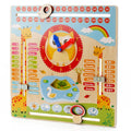 Learning Educational Toys Multi-function Cartoon Wooden Calendar Clock Weather Board Game for Children Wooden Toys for Kids