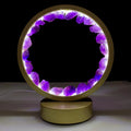 Natural Crystal Amethyst Rose Quartz clear Quartz Round Ambient Lighting Night Lamp for Decoration