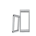 Polished Stainless Steel 304 Shower Door Handle Modern Rectangle Back-to-Back Pull for Frameless Glass