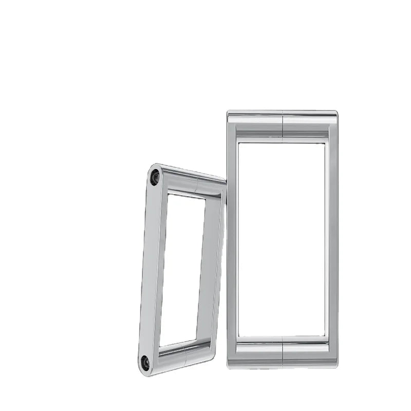 Polished Stainless Steel 304 Shower Door Handle Modern Rectangle Back-to-Back Pull for Frameless Glass
