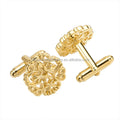 Hollow Out Flower Brass Cufflinks Men's Fashion Tuxedo Shirt Wedding Business Party Gift Luxury Accessories
