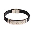 Wholesale Customizable Unisex Classic Black Stainless Steel Titanium Plated Engagement Bracelet Fashion Accessory