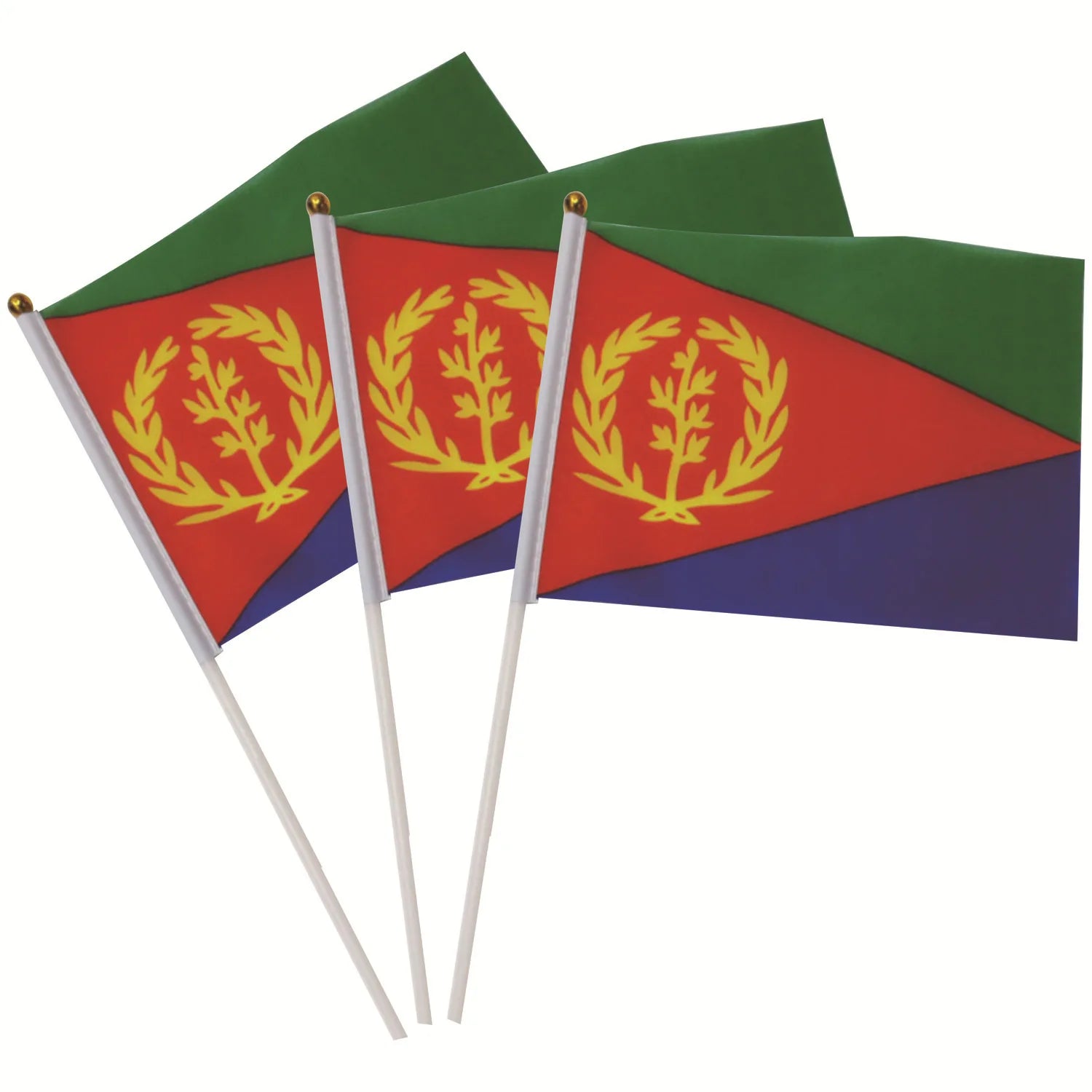 Customizable 14*21 Small Hand Signal Pennant Flag of Eritrea for Eritrea Fans