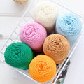Factory Wholesale Rainbow Pure 100G/2Mm Blended for Scarf Pillow Blanket Milk Cotton Yarn