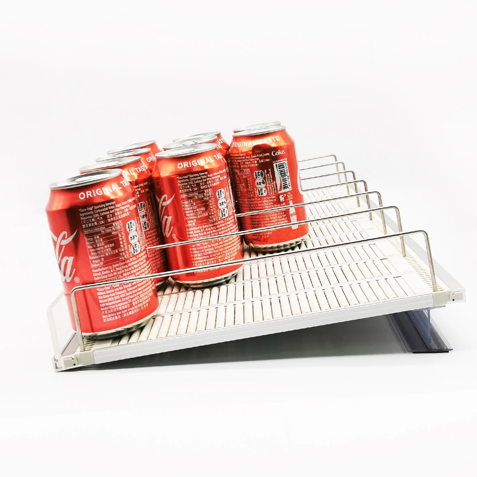 Hookei Supermarket Bottle Drink Black Shelf Roller Beverage Glide System Gravity Shelf Wire Display Stand for Refrigerator