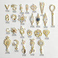 Shiny Big Diamond Micro Diamond Moon Pendant DIY Zircon Nail Art Charms Decoration Accessories
