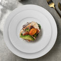 Bone China Flat Plate White Porcelain Ceramic Dish for Pasta Steak Tableware Wholesale