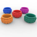 Early Riser Overlapping Face Silicone Flower Pot Mold Succulent Cement Gypsum Silicone Mouldings