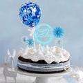 Happy Birthday Cake Decoration Paper Flower Fan Ballon Creative Cake Topper