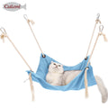 Hot Sale Luxury Linen Cat Hammock Small Animal Cage Bed with Tassels for Cats Summer Hanging Beds
