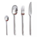 Vintage Silverware Knife Fork Spoon Matte Stainless Steel Cutlery Set Steak Knife Dessert Spoon Wedding Flatware Set