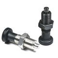 Self Locking Spring Loaded Reset Back Stainless Steel Black Pull Knob Indexing Screw Plunger
