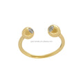 AU585 14k Pure Gold Jewelry Zircon Nose Rings Body Jewelry Solid Yellow Gold Fine Jewelry Wholesale