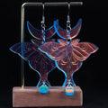 2025 Laser Earrings New UV Printed Butterfly Jewelry Moth Personality Custom Cut Acrylic for Women Cute Animal Drop Earrings FS