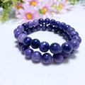 Precious Real Lucky Healing Natural 8mm Lepidolite Crystal Stretch Stone Bead Bracelets for Women and Men