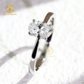 1CT 2CT 3CT Oval Lab Grown Diamond Ring IGI Certified Diamond Wedding Engagement 14k Gold Solitaire Rings for Women