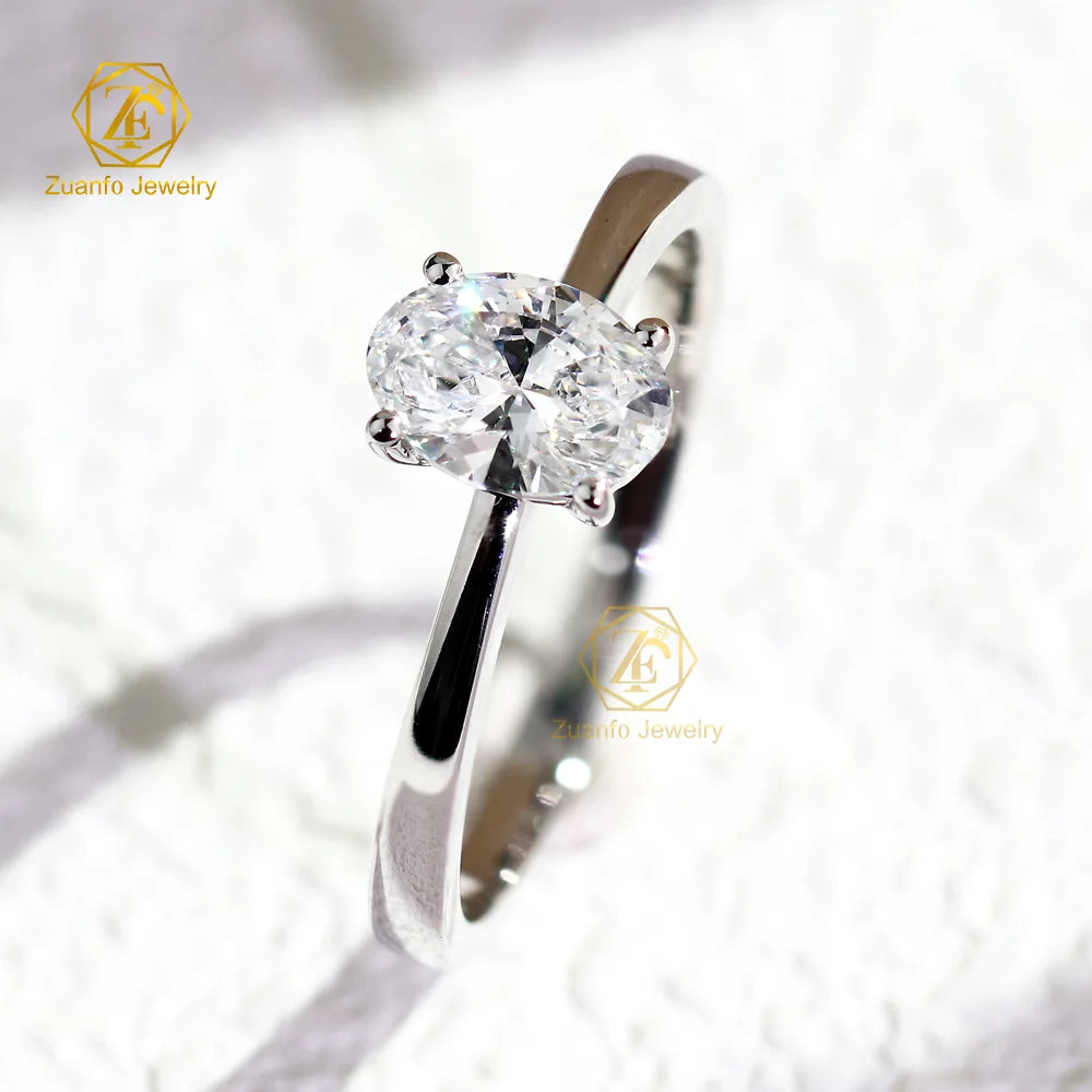 1CT 2CT 3CT Oval Lab Grown Diamond Ring IGI Certified Diamond Wedding Engagement 14k Gold Solitaire Rings for Women