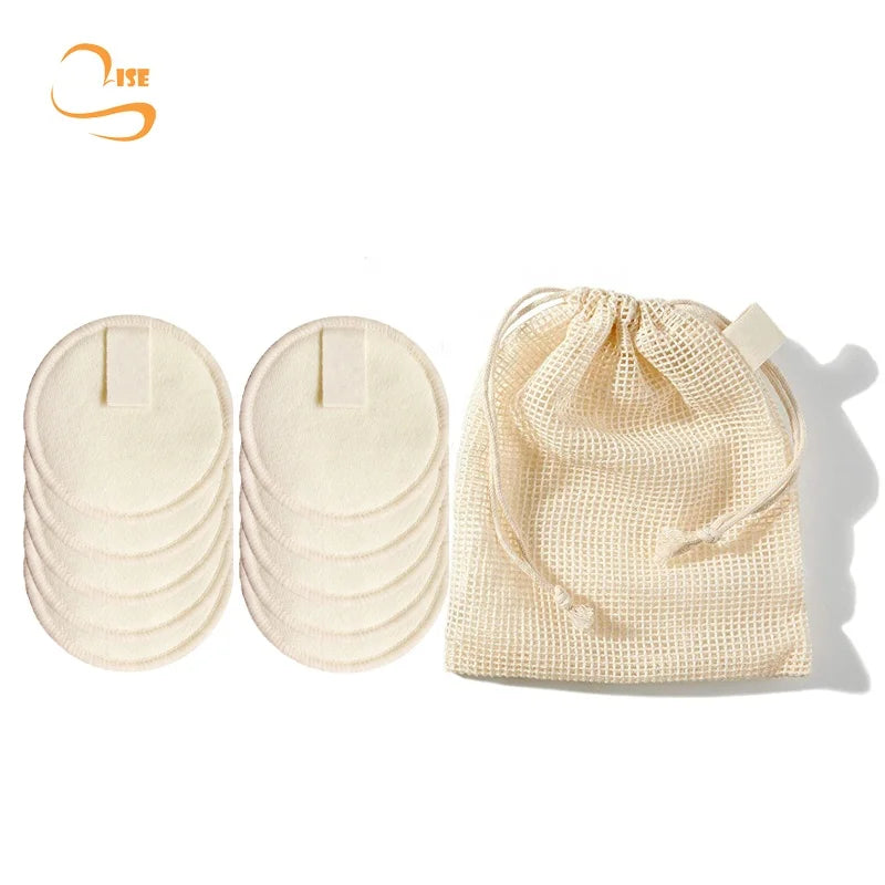 Zero Waste 3.15" Organic Hemp Makeup Remover Pads Cotton Laundry Bag Set Hemp Cotton Face Cleansing Pads
