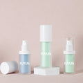 Fuyun 15ml 30ml New Design Airless Pump Bottle for Body Cream Plastic Airless Cosmetics with Easy Open End