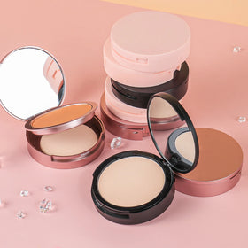 Private Label Mineral Baking Powder Makeup Matte Compact Pressed Powder Setting Face Powder Waterproof Full Coverage Sunscreen