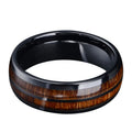 Classic Stainless Steel Wood Grain Ring Retro Titanium Personalized Men's Ring Gold Plating Customized Wooden Ring