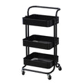 Household Kitchen Trolley Multifunctional Metal Storage Rack Removable Vegetable and Fruit Shelving