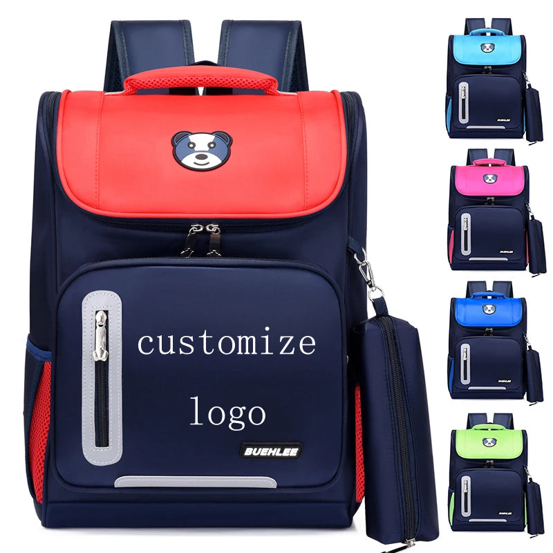 2026 Factory Waterproof Letter Pattern RFID Casual Primary Boys Girls Kid School Backpack New Shoulder Set Wholesale