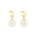 Fashion New Fashion Jewelry 925 Sterling Silver Moon Star Saturn Drop Enamel Earrings Sets Oil Dropping Diamond Hoop Earring Wom