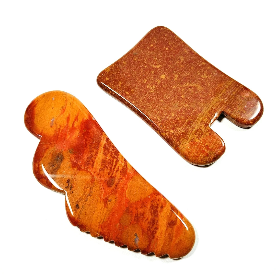 DIY Best Present Spiky Mookaite Jasper New Shape Gemstone Scraping Board for Facial Gua Sha SPA