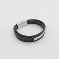 Chris April in Stock Fashion Jewellery 316L Stainless Steel PVD Gold Plated Cow Leather Magnet Clasp Bracelet