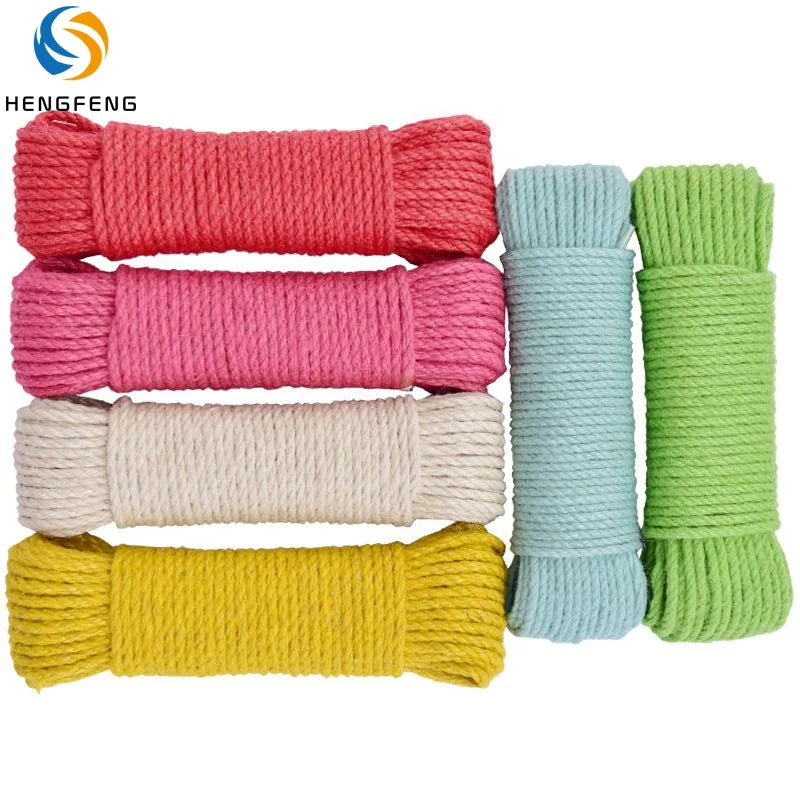 Luxury Decorative Color Jute Wax Rope 6mm-10mm Twisted Cord for Bags Garment & Shoes