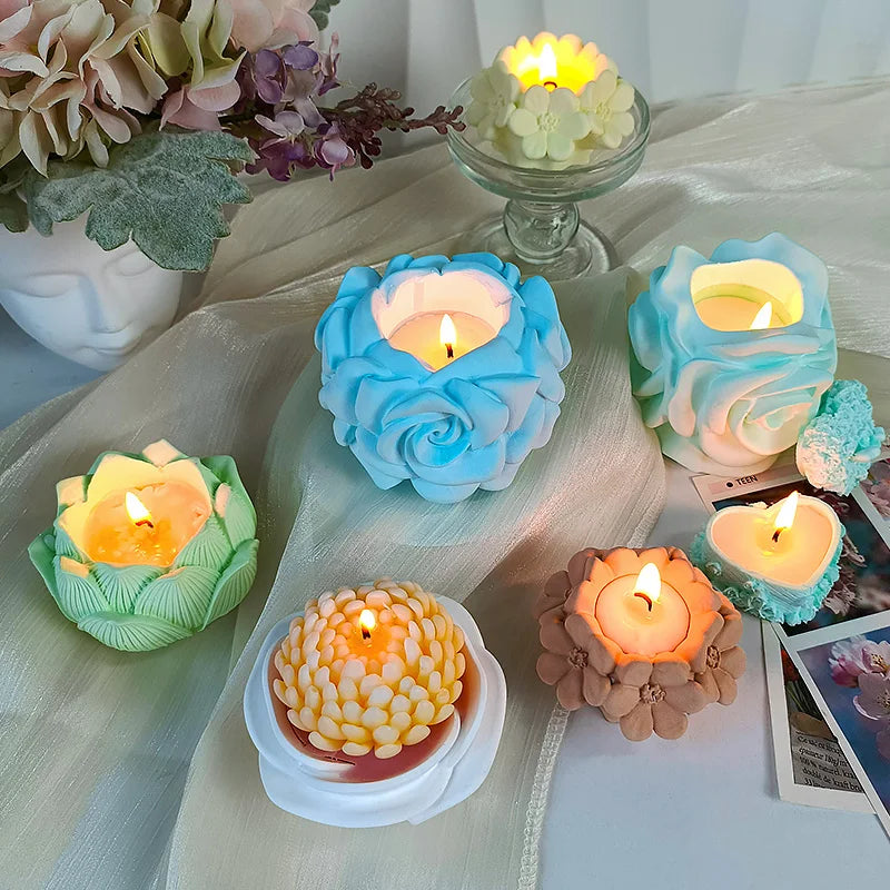 J10-296 Wholesale Jar Candle Set Custom Label Packaging Natural Scented Soy Wax Wooden Glass Candles Holder Mold MegaBDM