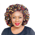 Wholesale Custom Logo Hair Accessories Double Layer Large Size Satin African Bonnet for Hair Care Night Sleep Cap for Women