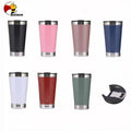 Beeman 2022 Hot Custom Logo 18/8 Double-layer Hammer Stainless Steel 20OZ Cold Coffee Beer Mug With Bottle Opener