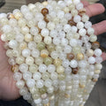 Wholesale 4/6/8/10/12/14mm Smooth Loose Round Beads Dyed Color Afghnistan Chalcedony Flower Color Beads for Jewelry Making