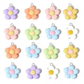 Colorful Resin Cute Flower Shape Loose Charm Pendants for Necklace DIY Craft Jewelry Making Accessories W358 21*24mm