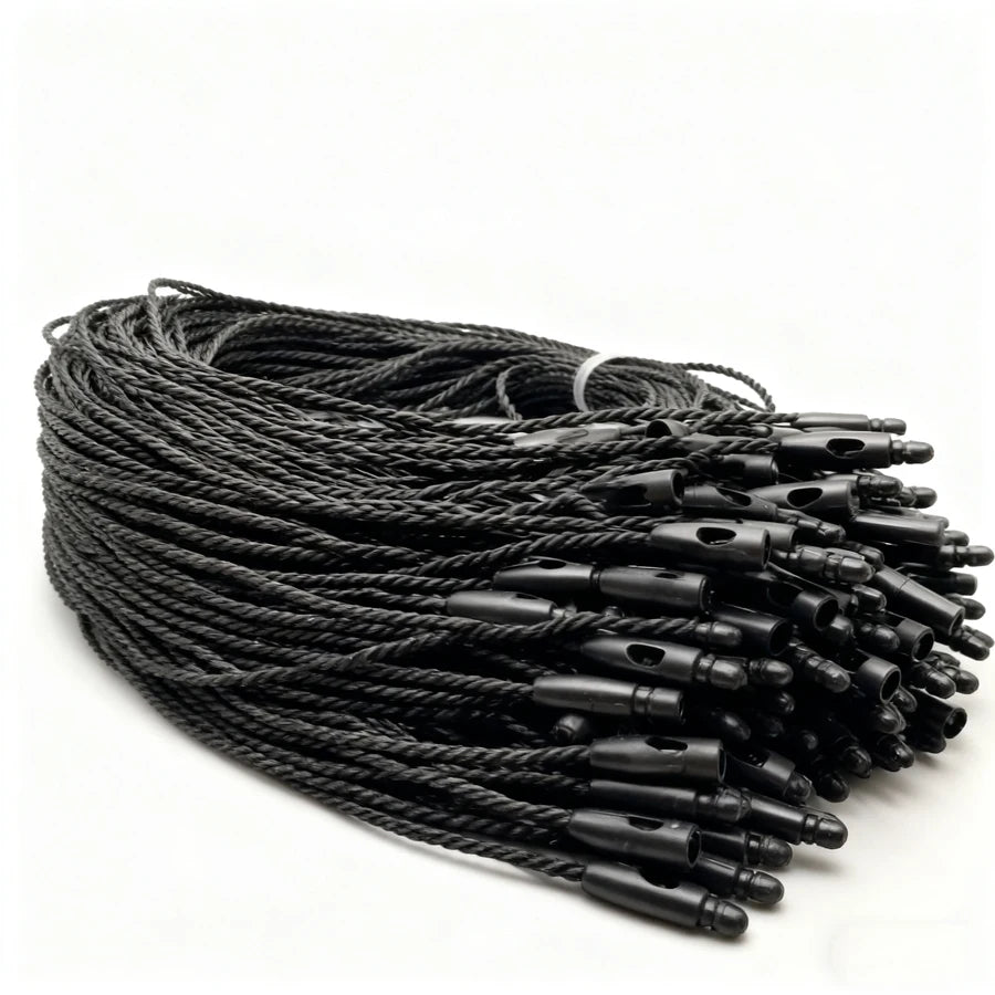 Clothing Accessories Factory  Plastic Seal Tag Hangtag String Loop Bullet Plastic hang Seal Tag String for Clothing
