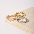 New Design Cheapest Stainless Steel 18K PVD Plating Full Heart Rings Gifts Non Tarnish Fashion Rings Jewelry