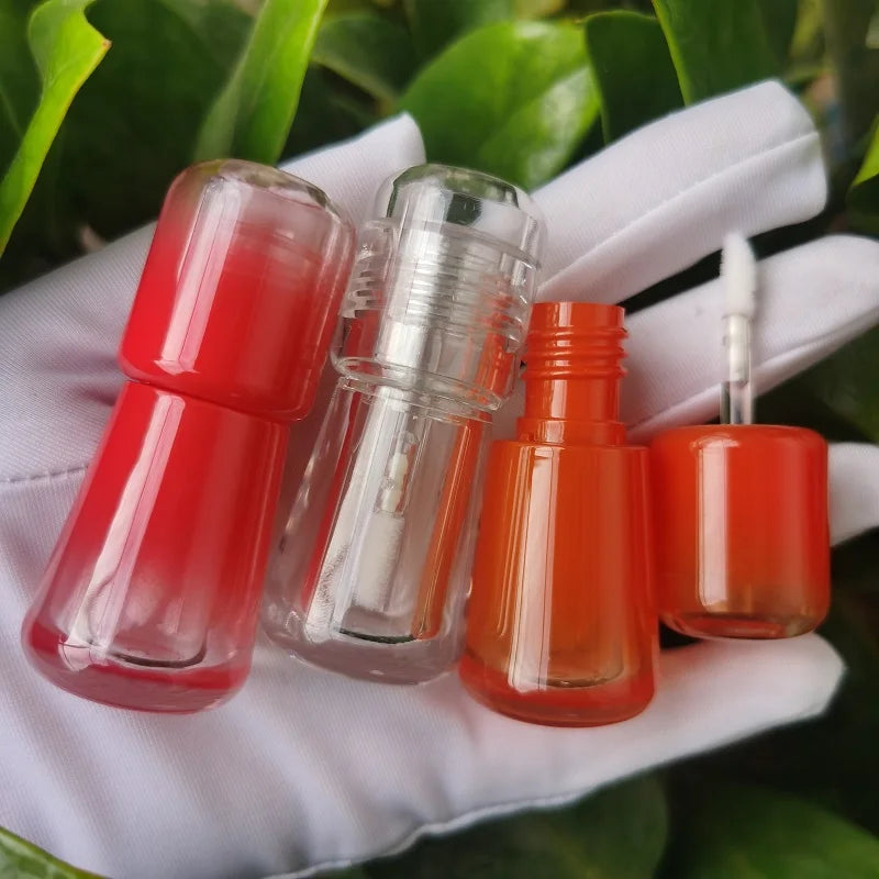 CY311 4ml Red Empty Bottle Multi-Color Gradual Mushroom Shape Lip Glaze Empty Tube Split Bottle Unique Lipgloss Tubes