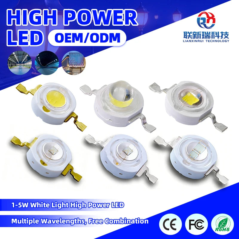 High Power LED Flashlight with Suitable 1-5W White Light Better Aperture for Optimal Performance