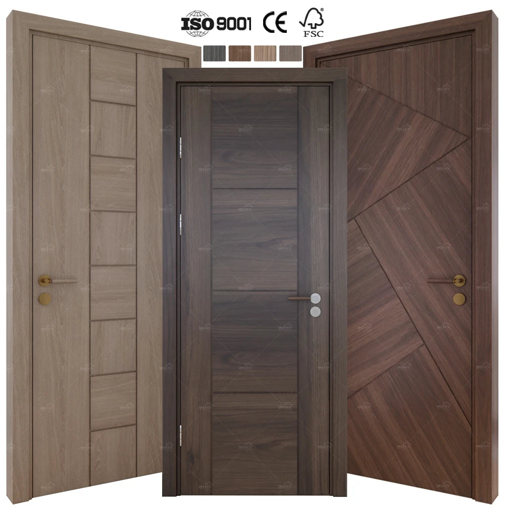 China Top Manufacturer Custom Luxury Interior Room Door Design Bedroom Wooden Door Internal Modern Solid Wooden Interior Door