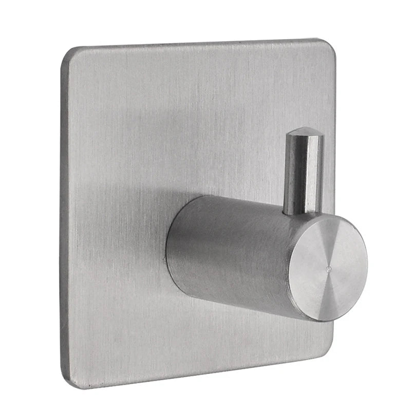 Stainless Steel Eco-Friendly Coat Hook Towel Hook Self Adhesive Wall Hook for Kitchen & Bedroom