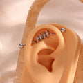Wholesale Tarnish Free 316L Stainless Steel Spring Shape Ear Cartilage Earring Belly Piercing Jewelry Navel Belly Button Ring