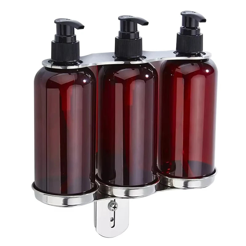 Wall Mounted Soap Dispenser Holder Bracket Soap Bottle Adjustable Stainless Steel Holder