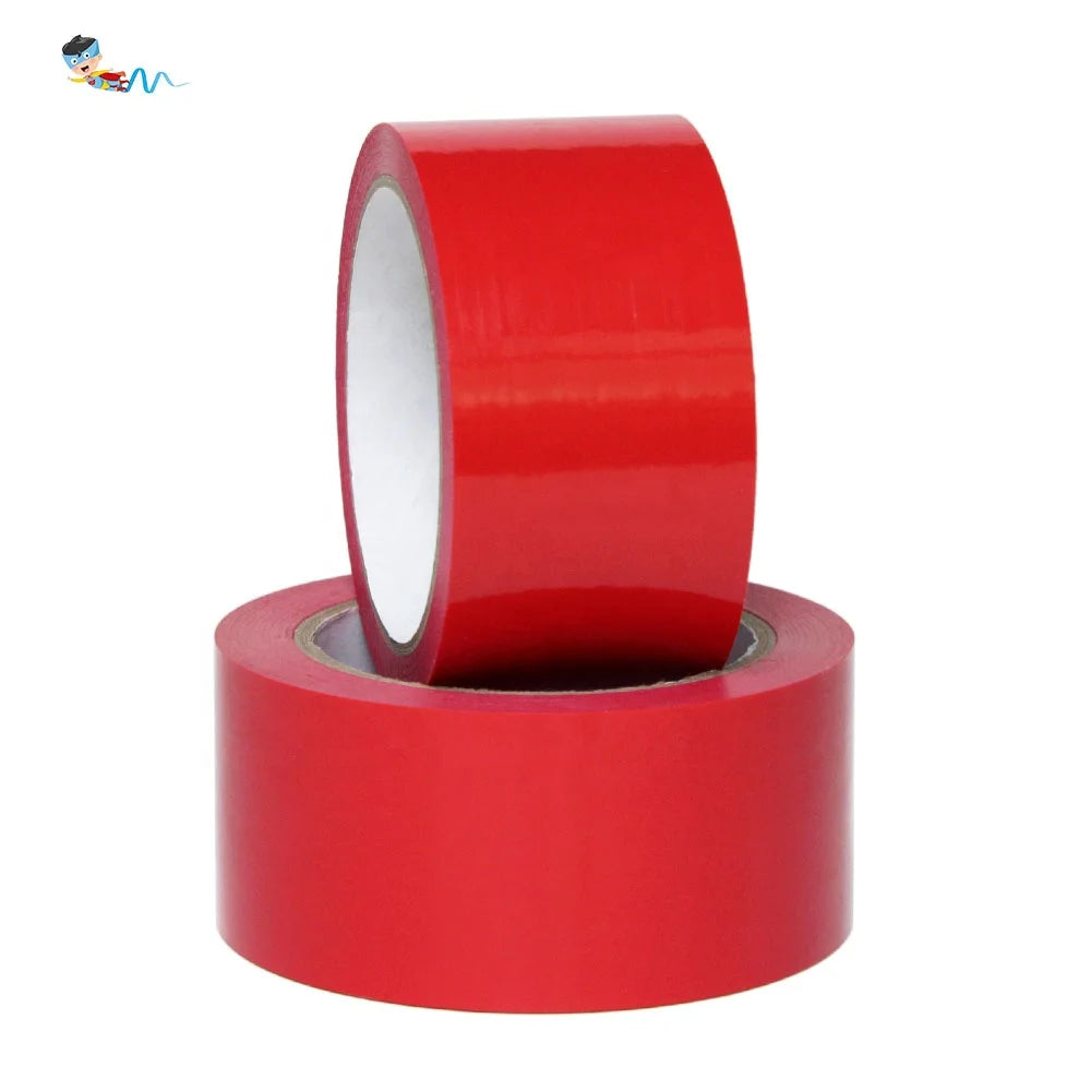 2- Red High Viscosity Recyclable PET and PVC Film Base Material Floor Marking Warning Caution Self Adhesive Tape