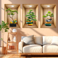 Green Plant Flowers Potting Wall Stickers Bedroom Living Room Decoration Mural Wallpaper Self-adhesive Stickers