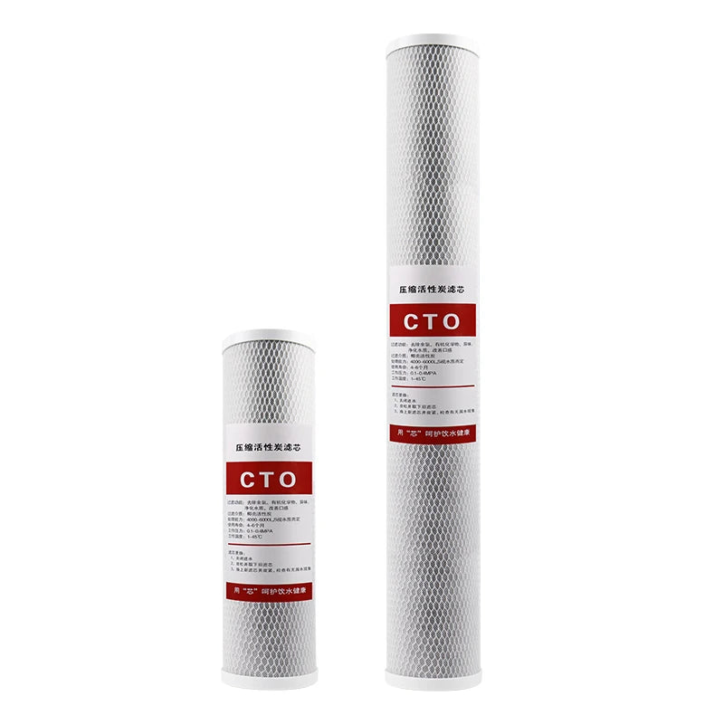 10 20" X 2.5" 5 Micron Carbon Water Filter Cartridges Whole House Water Filtration System CTO Osmosis Filter Cartridges
