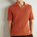 Custom Design Logo Cotton Short Sleeve Mesh Summer Fashion Casual Crochet T-shirt Knitted Men Polo Shirts
