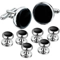 Classic Brass Cuff Links for Men Unique Business & Wedding Jewelry Groom Shirt Accessories & Tie Clips for Tuxedos Formal Events