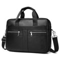 SCHLATUM Luxury Real Cow Genuine Leather Briefcase Customized Logo Big Handbag for Men Business Office Computer Laptop Bag